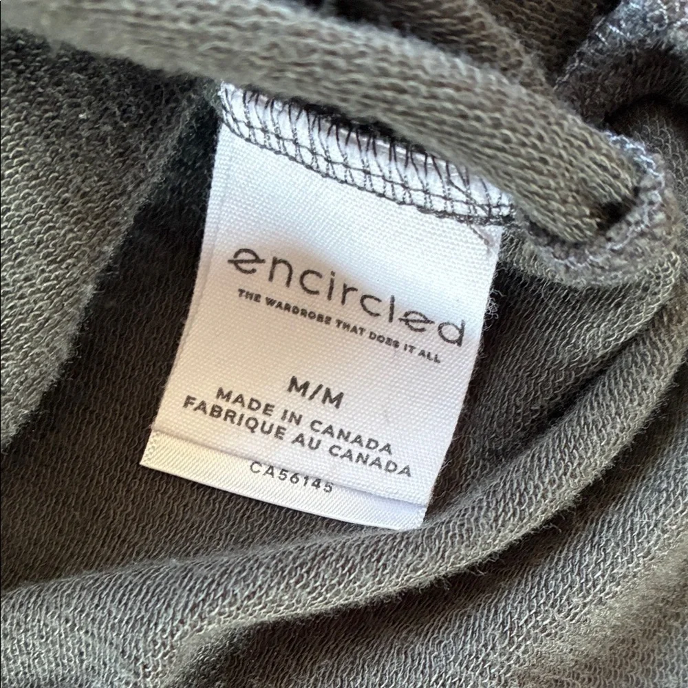 Encircled Dress Medium Bamboo Tie Waist Scoop Neck Reversible Long Sleeve Midi - Picture 2 of 13